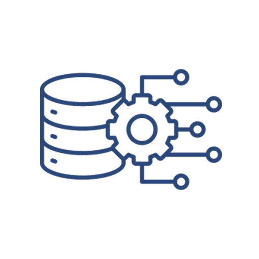 Advanced data manipulation icon representing database queries, data transformation, and structured data processing.