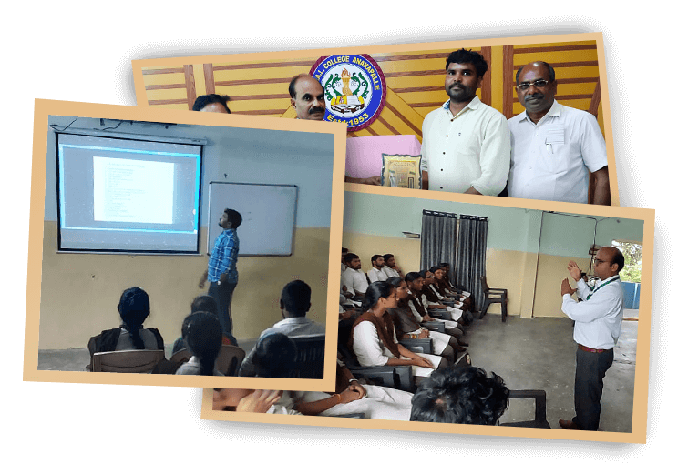 Students attending Coursync career development workshop at AMAL College Anakapalle