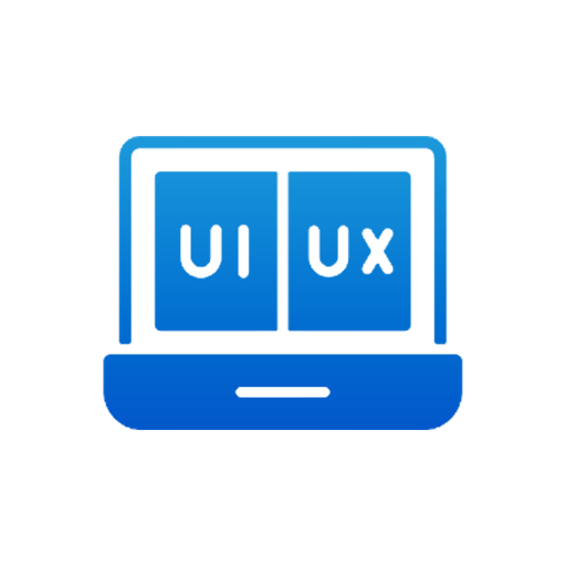 UI UX design icon representing user interface and user experience solutions for modern digital technology platforms
