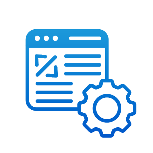 Web design and development icon representing custom website development and responsive digital solutions